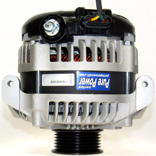 320 Amp Custom High Output Alternator Replaces 3G models with half moon regulator connector 6 Groove Pulley
