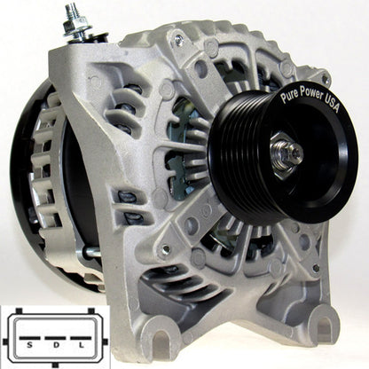 320 Amp Replaces 6G Models with rectangle regulator plug Custom High Output Alternator