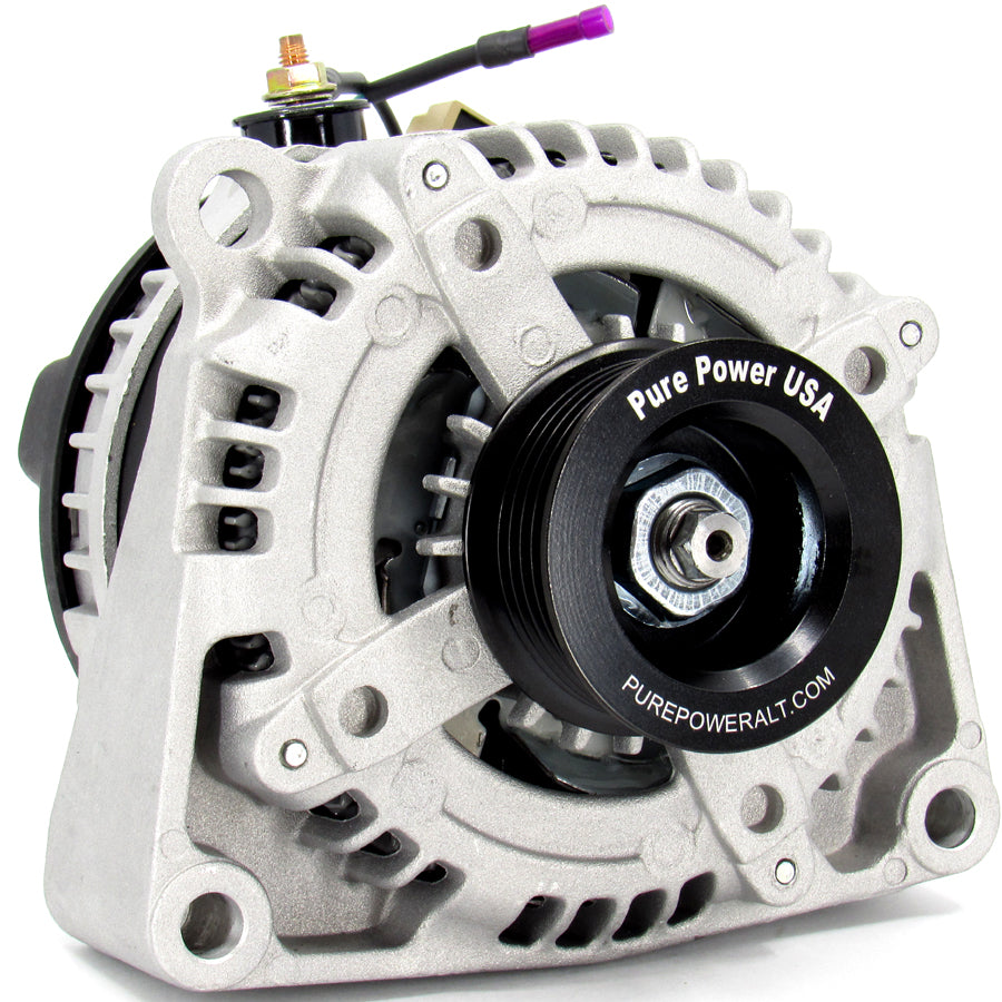 24 Volt GM Vortec Mounting Style 140Amp PurePower Universal High Output Alternator, Durable 6 Phase Hairpin Technology
